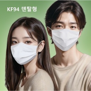 [덴탈형 KF94] 늘숨 KF94 대형 화이트 숨쉬기편한 마스크 2박스 60매, 2세트, 30개입