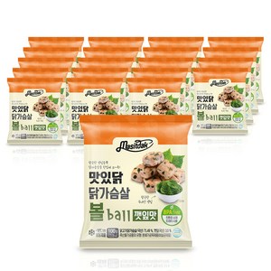 맛있닭 닭가슴살 볼 깻잎맛 100gx20팩(2kg), 100g, 20개