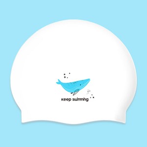 킵스위밍 실리콘수모 하늘고래, 화이트, 1개