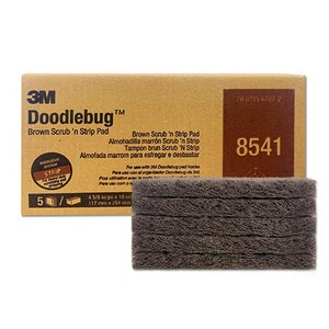 3M 두들버그 8541 브라운 청소패드 5개입, 1세트