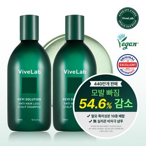 바이브랩 리바이 솔루션 안티 헤어 로스 샴푸, 300ml, 2개