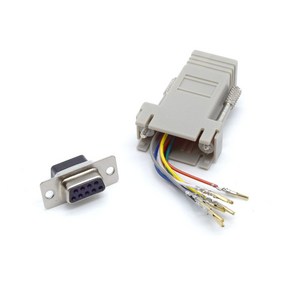 조합 커넥터 RJ45F DB9F 콘솔 단자 연결 젠더, 10개