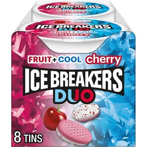 ICE BREAKERS Sous 다양한 과일 맛 무설탕 민트 틴 42.5g(1.5온스) (8개), 1.5 Ounce (Pack of 1)_사워 과일 맛, 1개