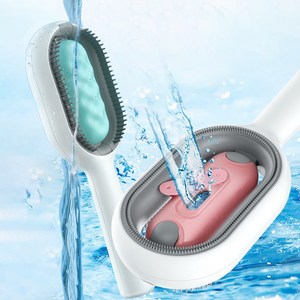 댕냥연구소 털 날리지 않는 물탱크 브러쉬 롤빗형, 블루 1+1 장모용, 1세트