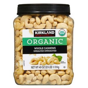 Kikland Signatues Oganic Whole Cashews Unsalted Unoasted (Family Bundle), 1개