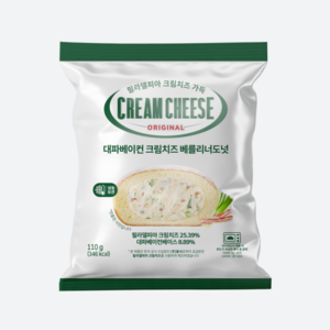 [당일배송] 대파베이컨 크림치즈 베를리너 도넛, 1개, 110g