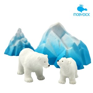 모비딕 관상어 빙산 북극곰 장식 세트, 1세트