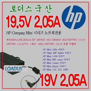 HP Mini 40W 19.5V 2.05A AC/DC Adapte (WE449AA)