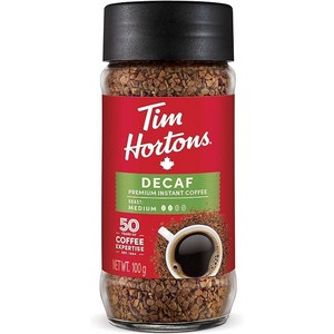 (캐나다 직송) 팀홀튼 프리미엄 인스턴트 커피 Tim Hortons Premium Instant Coffee, Decaf, 2개, 100g