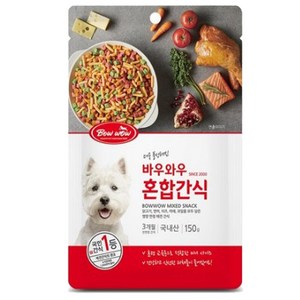 바우와우 혼합 강아지 간식 350g, 믹스, 3개