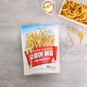 [수산곳간] 크리스피 오징어 튀김 스낵, 80g, 3개