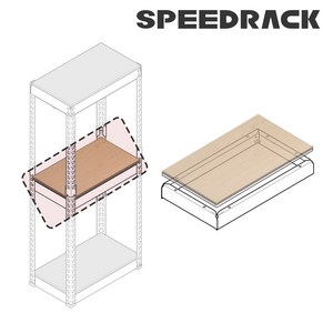 스피드랙 V2 선반 독립형 단 추가 모듈 세트, 800 x 400, 블랙