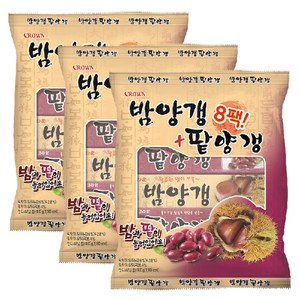 크라운 밤양갱 4p + 팥양갱 4p, 400g, 3세트