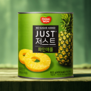 동원 JUST 저스트 노슈가 파인애플 통조림, 1개, 822g