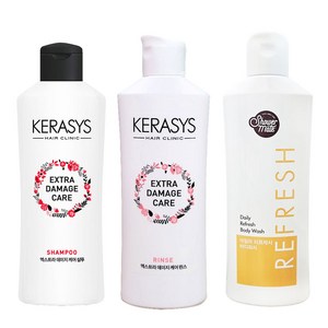 케라시스 데미지 샴푸180ml+린스180ml+샤워메이트 비다워시180ml 3종 여행용세트, 1개
