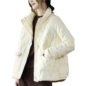 여성 겨울 패딩 경량 숏 루즈핏 오리털 웰론 자켓 Women's down jacket