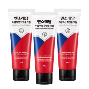 멘소래담 더블액션 핫앤쿨 크림, 100g, 3개