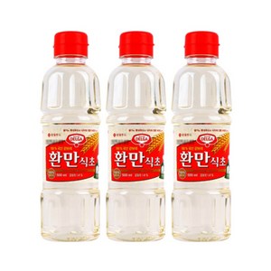 롯데 환만식초 500mlX3개 겉보리 양조 식초 간편한 식자재, 3개, 500ml