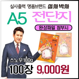 소량전단지, 100장, A5-양면