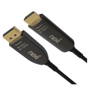 DP 1.4 to HDMI 2.1 하이브리드 광 케이블 10M 장거리 듀얼 모니터 NX1360, 1개