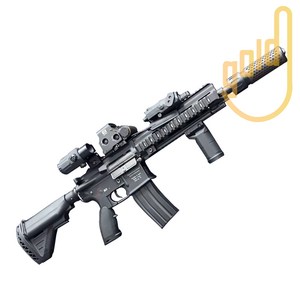 HK416D 2.5버전 개선품 금속 기어 바디 파츠 수정탄 젤리탄 고성능 전동건, HK416D-PEQ+558, 소음기+11.1v배터리+탄창+손잡이, 1개