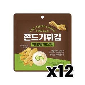 쫀드기튀김 먹태청양마요맛, 12개, 50g