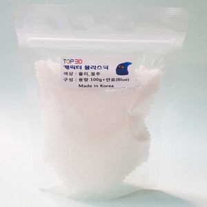 TOP3D 물라스틱 100g + 색상 안료 3D창작 폴리모프 초등 과학재료 KC인증, 물라스틱 100g + 블루 안료