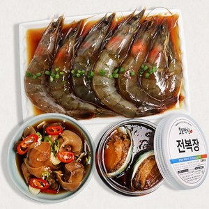 [모든반찬] 절임류 3종세트(전복장+새우장+소라장) 각400g, 400g, 3개