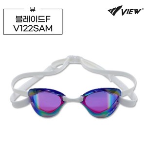 뷰 블레이드F V122SAM 미러 노패킹 수경 스와이프 안티포그 선수용 물안경 VIEW GOGGLES, LVSHD, 1개