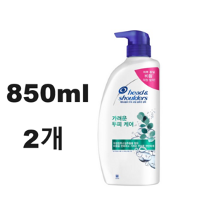 헤드앤숄더 가려운 두피 케어 샴푸, 850ml, 2개