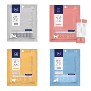 월간스틱 하루 1포 짜먹는 츄르 고양이간식 대용량 60개+소세지 5p, 닭가슴살&연어+대구(소세지5p)