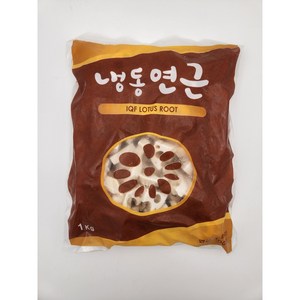 냉동 연근(슬라이스 1/4컷 절단) 1KG, 1개