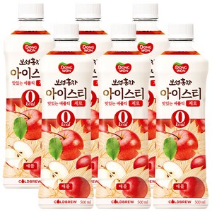 동원 보성홍차 아이스티 제로 애플티 페트음료 500ml x 6개