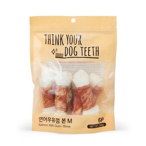 강아지 Think you dog teeth 연어우유껌 중형 240g 6p, 1개