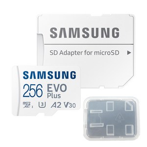 삼성전자 공식인증 정품 마이크로SD카드 EVO PLUS MB-MC256SA/KR + SD카드 케이스, 256GB, 1개