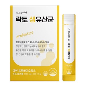 오늘부터 락토 생유산균 16종 프로바이오틱스 아연 함유, 75g, 1개