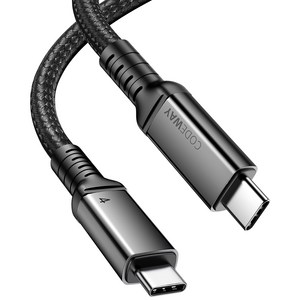 코드웨이 C타입-C타입 USB4 8K 썬더볼트4 호환 240W 40Gbps 고속충전 데이터 케이블, 1.2m, 1개, 블랙 + 그레이