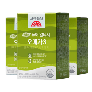 고려은단 퓨어 알티지 TG 오메가3 60캡슐 (801mg), 60정, 3개