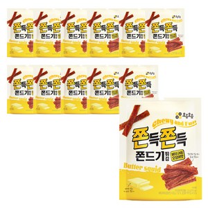 쫀득쫀득 쫀드기 버터구이 오징어맛, 50g, 12개