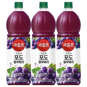 해태 과일촌 포도블루베리 1.5L 포도주스/과일주스, 5개