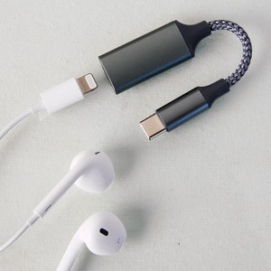 라이트닝 8핀 to usb c 타입 젠더 라이트닝 이어폰 사용, 1.라이트닝 to usb c 젠더, 1개