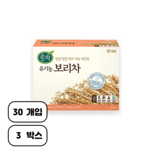 순작 유기농 보리차 300g, 10g, 30개입, 3개