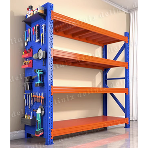 철제선반 조립식 창고선반 1200kg 무볼트 중량랙 튼튼한선반 물류선반 경량랙<<제이유통코끼리선반>> 파렛트랙 산업랙 금형랙, 오렌지블루연결형(유광), 4단