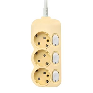 에코파워탭 개별 컬러 멀티탭 3구 CEPM-303C, 40cm, 크림바닐라, 1개