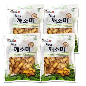 녹차 맛 깨소미 4개묶음 (커피 우유 간식 다식 건강 건빵 녹차깨소미), 400g, 4개