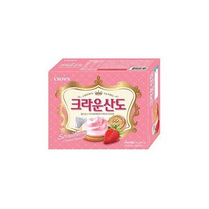 크라운 산도 딸기크림치즈, 161g, 12개