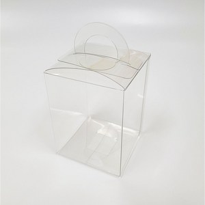 주연상사 PET투명 손잡이 상자, 투명, 25개, 8.5cm*8.5cm*16.5cm(25장)