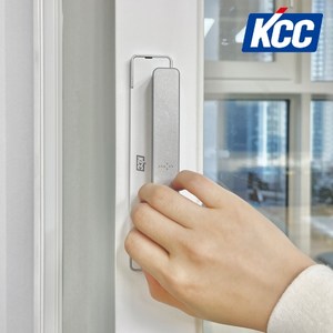 KCC 샤시 창호 손잡이 발코니 베란다 새시 미닫이문 창문 (나사포함), 화이트, 1개