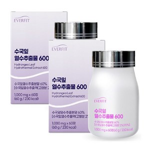 에버핏 수국잎 열수추출물 600 60g, 60정, 2박스