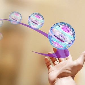 투데이토이 플라잉볼 피젯 스피너 고급 메탈 토네이도 led 플라잉 키덜트 공중 부양 부메랑볼 팽이 부메랑 캐치볼 플레이, 1개, W99067L(블루